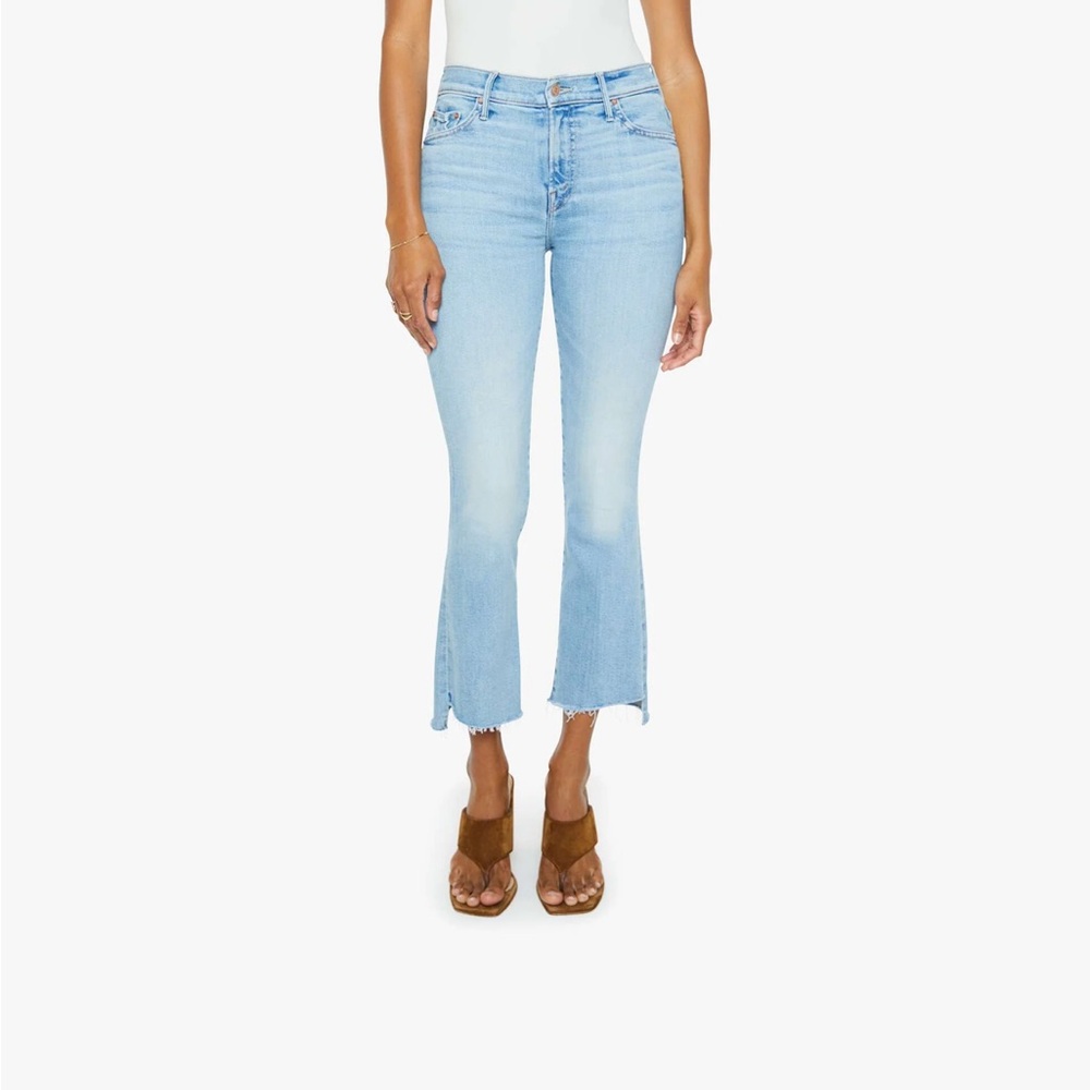 MOTHER insider crop step fray
